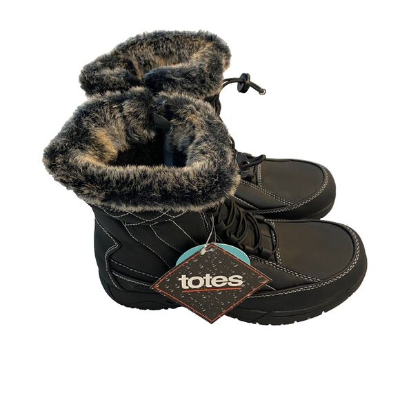 Totes‎ Womens Eve Cold Weather Winter Boots Size 9M Black Hot Cozy Outdoor - Picture 2 of 7